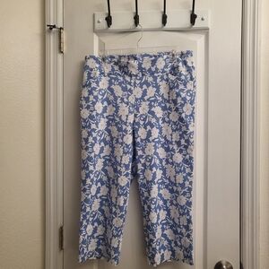 Coral Bay Blue‎ and White Floral Pants